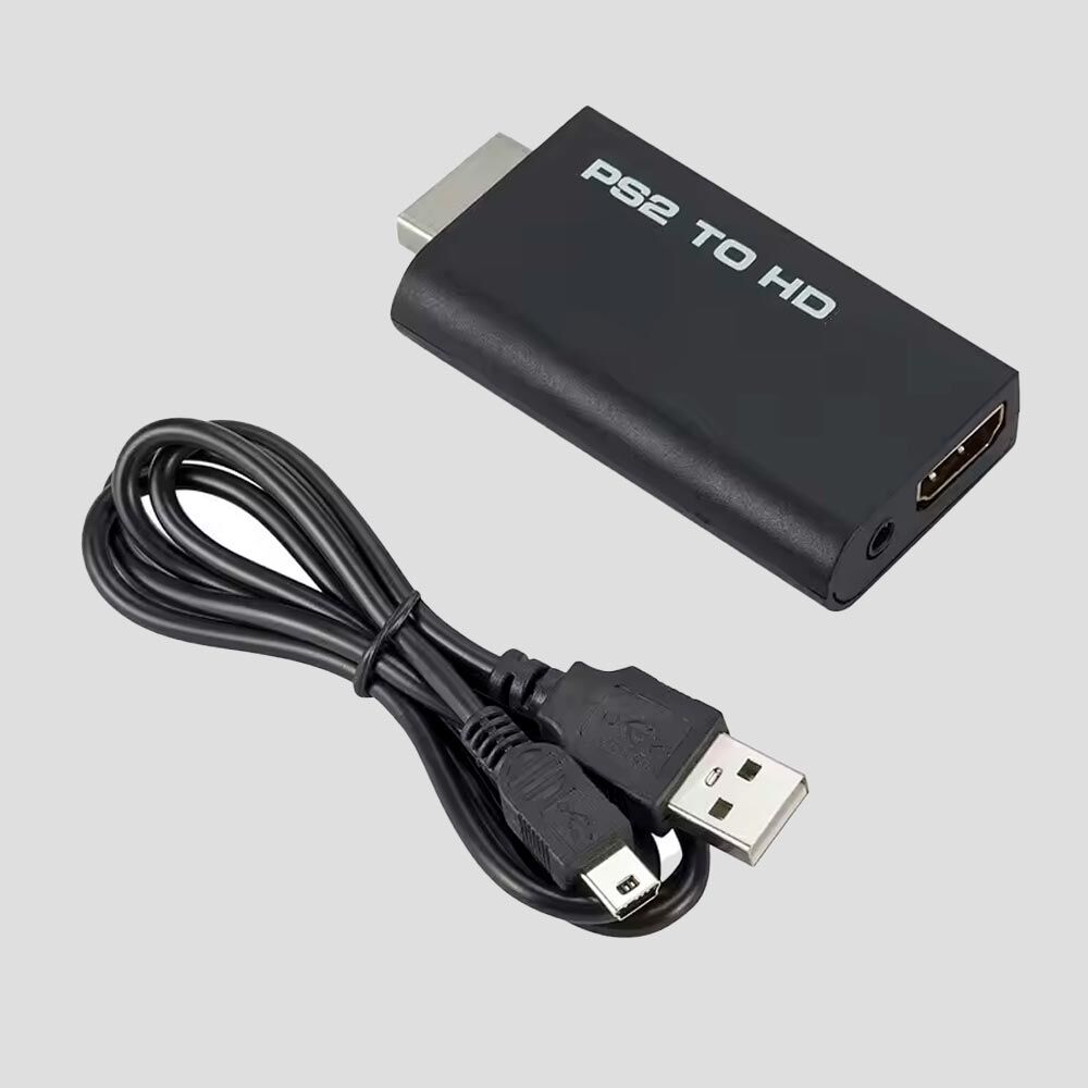 15320263433-ps2tohdmi2.jpg Adaptador Conversor PS2 Áudio e Vídeo (AV) para Cabo HDMI – Alta Qualidade - Imagem 1