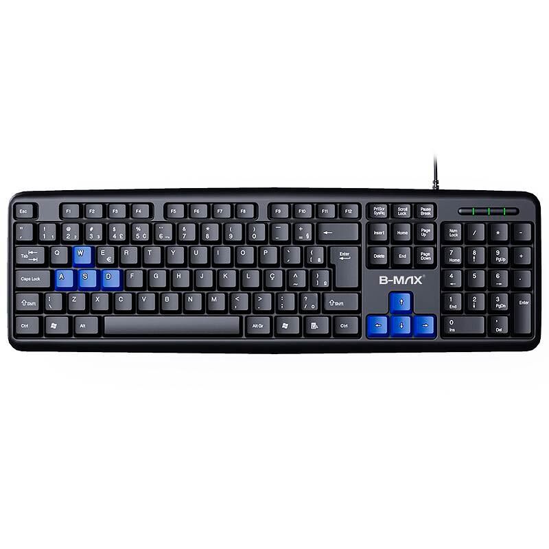 15266539395_BM-T01-2.jpg Teclado USB Gamer Starter B-MAX fio Portugues Brasil preto - Imagem 3