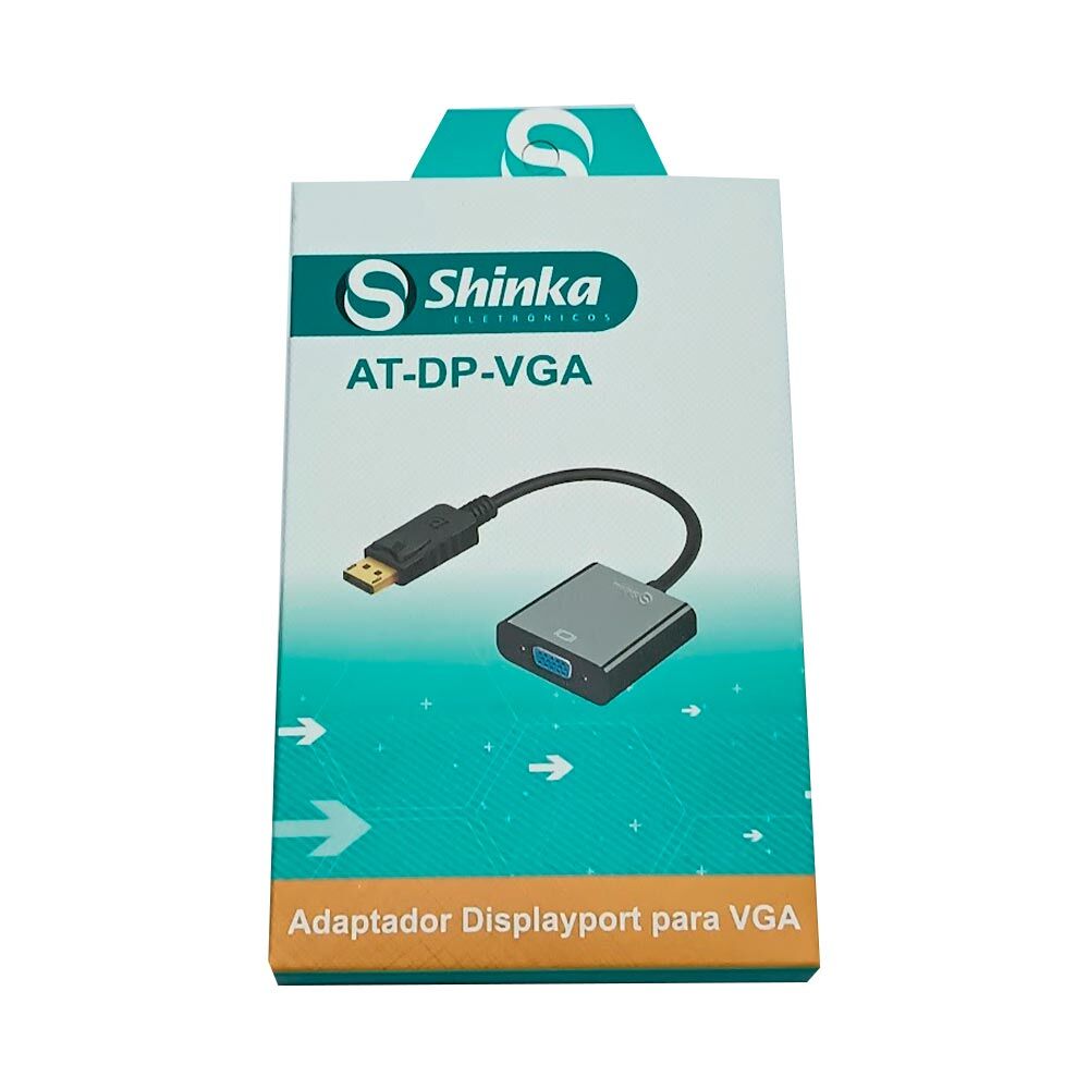 15304480156-atdpvga2.jpg Adaptador DisplayPort para VGA AT-DP-VGA Shinka (Novo) - Imagem 4