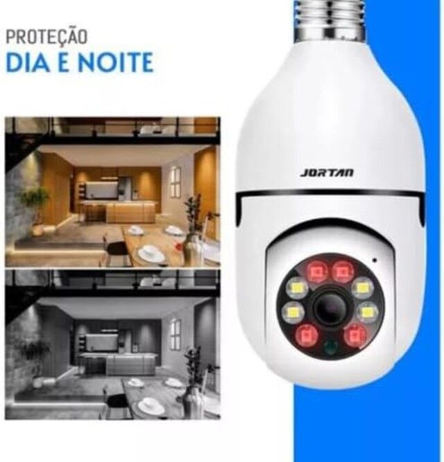 5CAE94C47BC69AE2199BA3DE87AC8154.jpg Câmera de Segurança Inteligente Jortan, Lâmpada com Visão Noturna HD, Wifi - Imagem 3