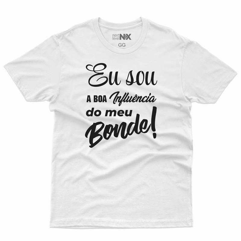 13824299381_camiseta-eu-sou-a-boa-influencia-do-meu-bonde-branco-4.jpg Camiseta Eu sou a boa influência do meu bonde - Imagem 1