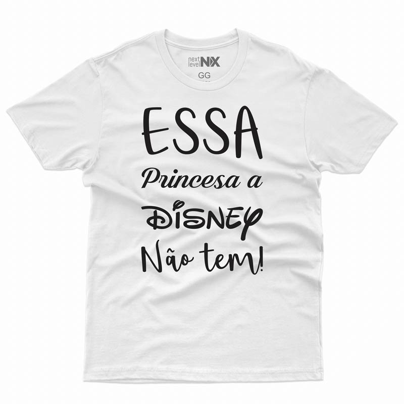 13856916469_camiseta-essa-princessa-a-disney-nao-tem.jpg Camiseta branca Essa princesa a Disney não Tem - Imagem 1
