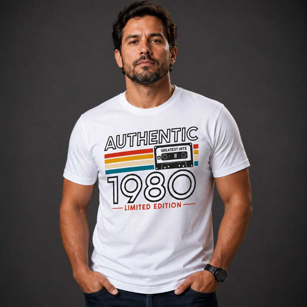 9A38D107C0E76ECF628FAAB1CF5CA581.jpg Camiseta Authentic 1980 Vintage Retrô Fita Cassete Limited Edition 100% Algodão - Imagem 3