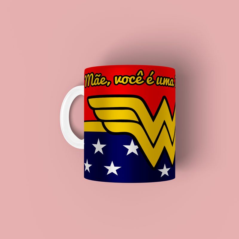 Mae-voce-e-uma-maravilha Caneca personalizada mãe você é uma Maravilha - Imagem 1