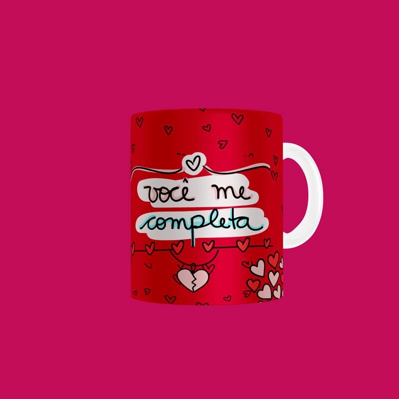 12672020009_meu-amor-vc-me-completa2.jpg Caneca Personalizada Tema Namorados Você Me Completa - Imagem 1