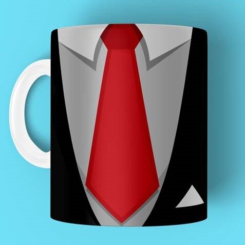 13601839722_gravata-com-frase.jpg Caneca Personalizada Tema Dia Dos Pais Gravata Mais Frase - Imagem 1