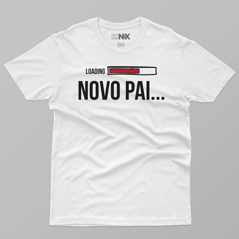 13783011337_loading-novo-pai.jpg Camiseta Loading Novo Pai algodão fio 30.1 penteado - Imagem 1