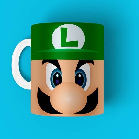 13884890536_personagem-super-mario.jpg Caneca Personalizada Tema Game Luigi Super Mario - Imagem 1