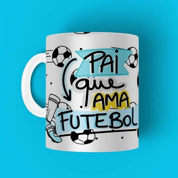13905111443_Pai-que-ama-futebol.jpg Caneca Personalizada Tema Pai Que Ama Futebol - Imagem 1