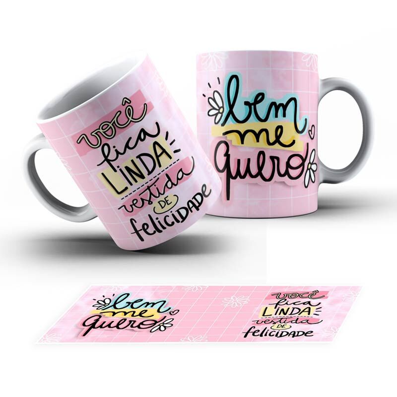 15110082116_caneca20bem20me20quero.jpg Caneca Personalizada Frase Você É Linda - Imagem 1
