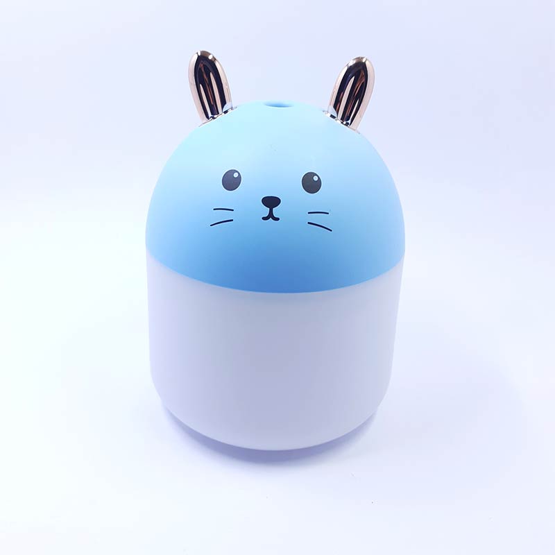 15120596702_15120595144_umidificador-gato-azul.jpg Umidificador c/ LED + abajur em formato de gato cor azul - Imagem 1