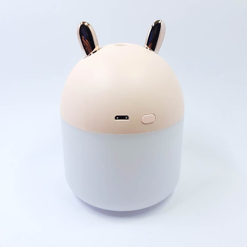 15120598040_umidificador-gato-rosa2.jpg Umidificador c/ LED + abajur em formato de gato cor rosa - Imagem 2