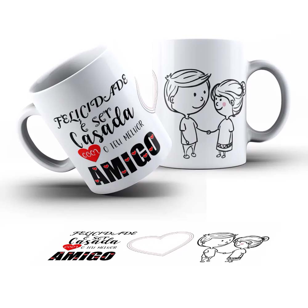 15134019546_15131788537_15131762754_15131760907_15131758501_Caneca20namorados20felicidades20e20ser20casada-1.jpg Caneca Personalizada Tema Namorados Felicidades E Ser Casada - Imagem 1