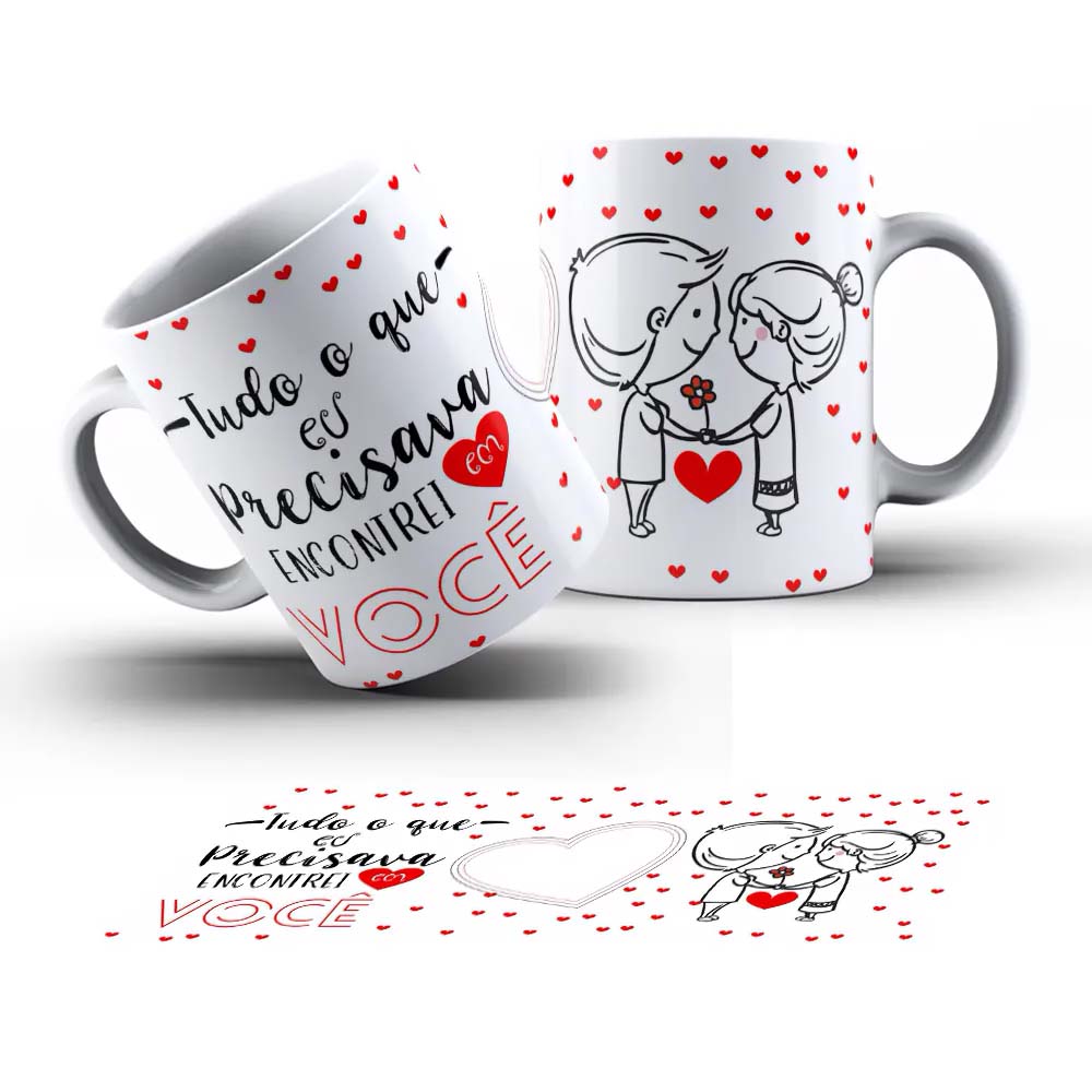 15134020603_15131789243_15131762904_15131762500_15131756107_Caneca20namorados20tudo20o20que20eu20precisava-1.jpg Caneca Personalizada Tema Namorados Tudo O Que Eu Precisava - Imagem 1