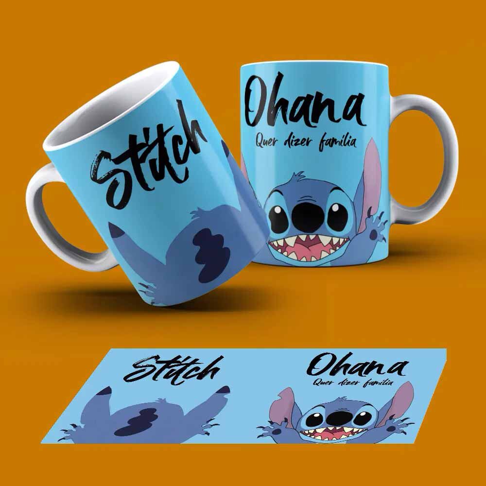 15135659265_Caneca20Stitch20Ohana.jpg Caneca Personalizada Tema Stitch Ohana - Imagem 1