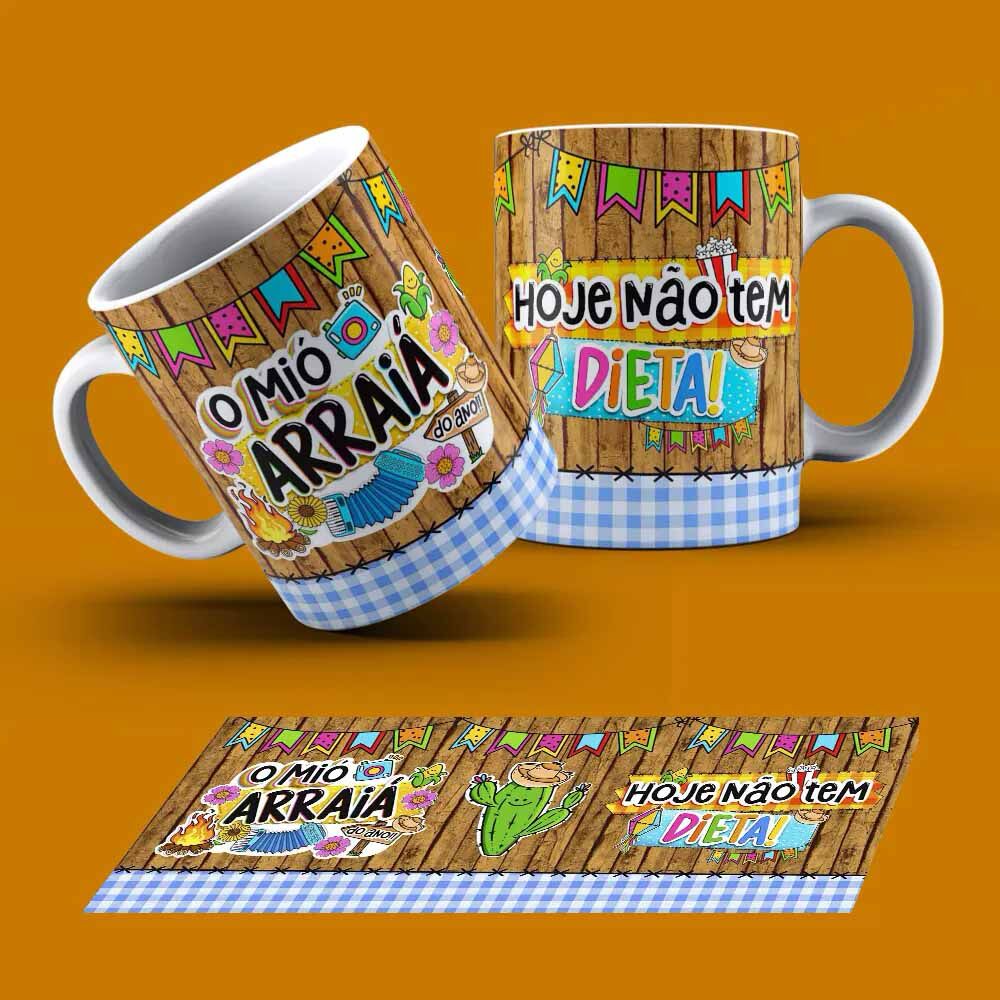 15137146498_15135831571_15135759870_Caneca20o20Mio20Arraia.jpg Caneca Personalizada Tema Festa Junina O Mio Arraia - Imagem 1