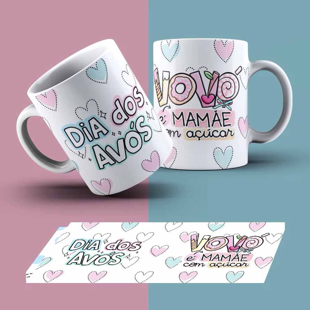 15139520935_Caneca20Personalizada20dia20dos20avos2020vovo20mamae20com20acucar.jpg Caneca Personalizada Dia dos Avós Vovó Mamãe Com Açúcar - Imagem 1