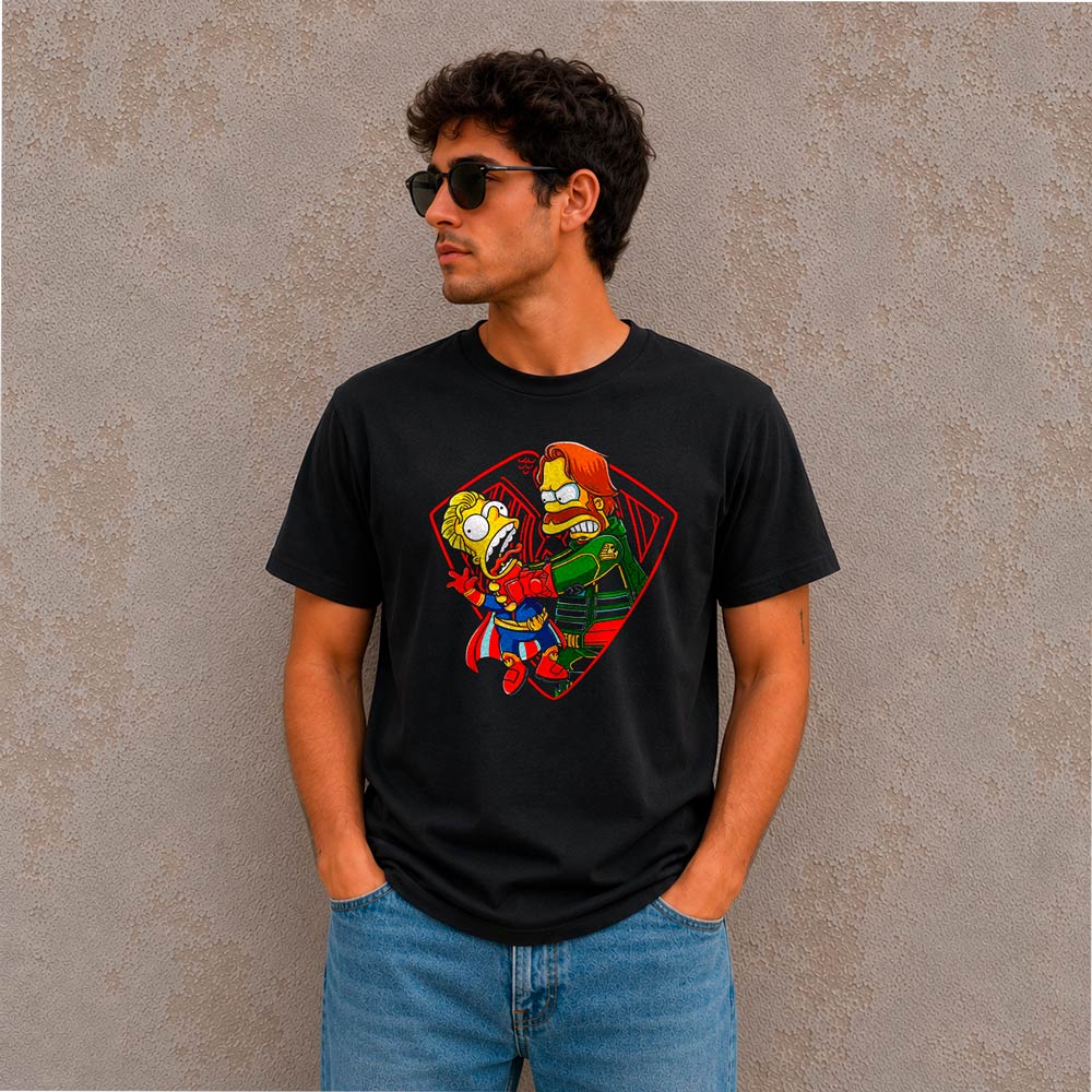 tb-sps-1 Camiseta The Boys Homer Bart Soldier Boy E Capitão Pátria - Imagem 1