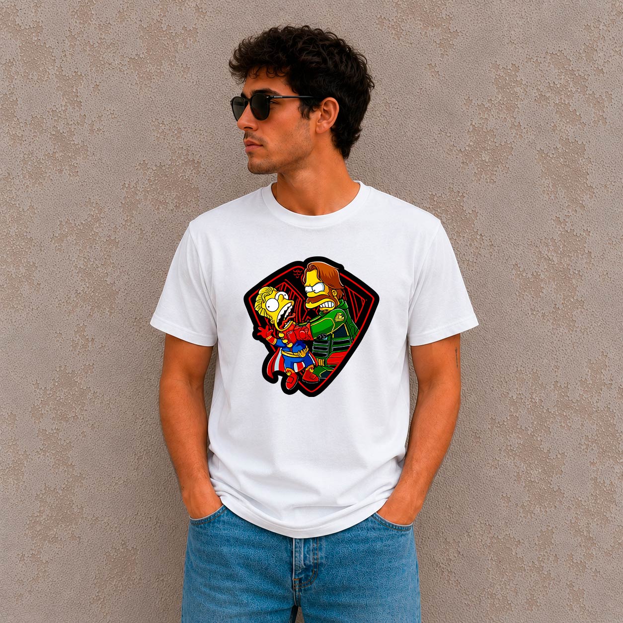tb-sps-5 Camiseta The Boys Homer Bart Soldier Boy E Capitão Pátria - Imagem 2