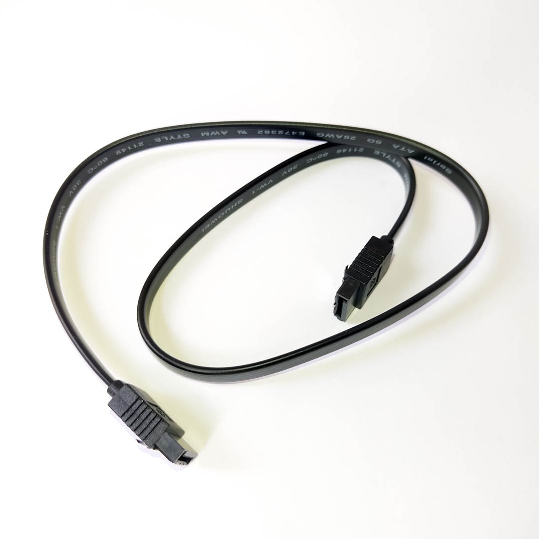 15152031276_cabo-de-sata-dados-preto-3.jpg Cabo SATA de Dados com Trava Metalica kit 2x1 - Imagem 2