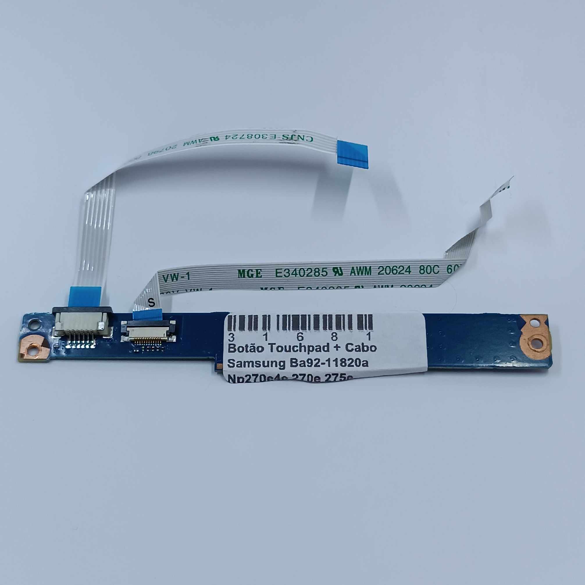 15217375105_IMG_20230923_165529.jpg Botão Touchpad + Cabo Samsung Ba92-11820a Np270e4e 270e 275e - Imagem 2