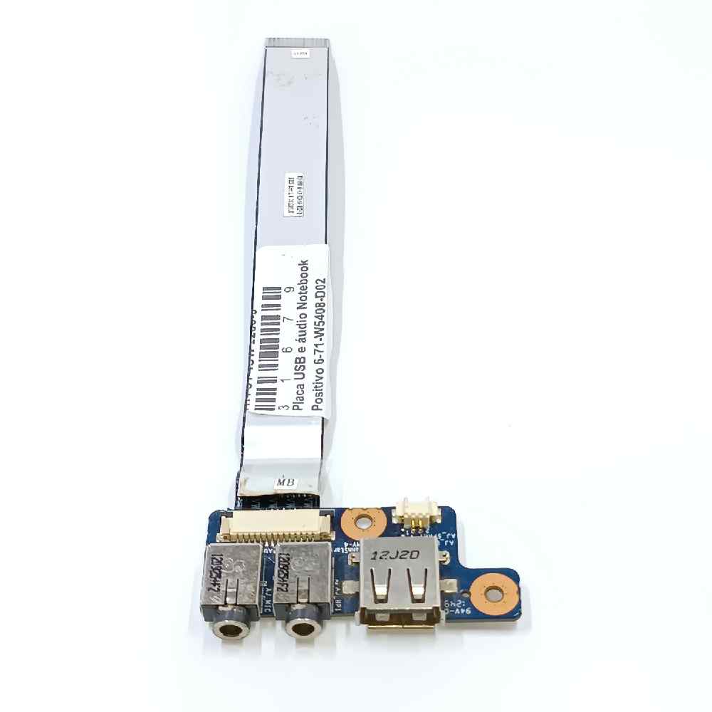15217380448_IMG_20230923_175025.jpg Placa USB e áudio Notebook Positivo 6-71-W5408-D02 - Imagem 1