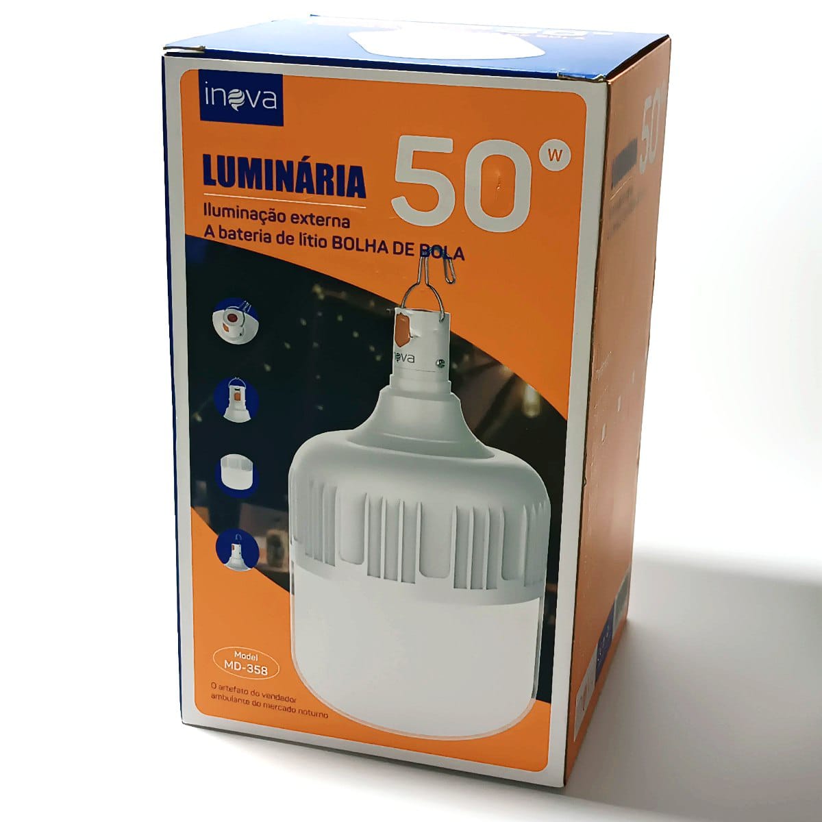 15296435204_WhatsApp20Image202024-08-2020at2000.00.43.jpeg Luminaria Recarregavel 50w Inova idela para casa, camping ou pesca. - Imagem 2