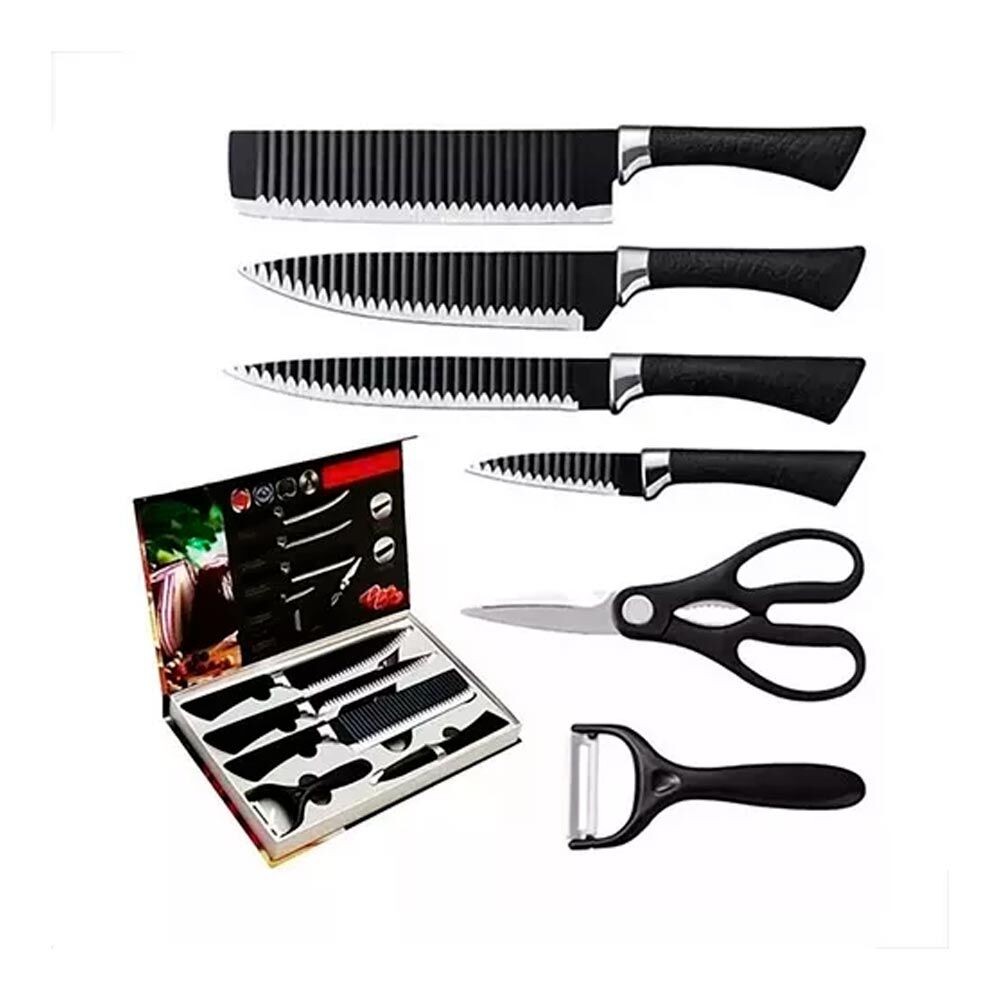 15318973278-kit-facas-bmax-1.jpg Kit Completo do Chef - Conjunto de Facas e 8 Acessórios para Churrasco e Cozinha em Aço Inox | Inclui Facas, Amolador e - Imagem 3