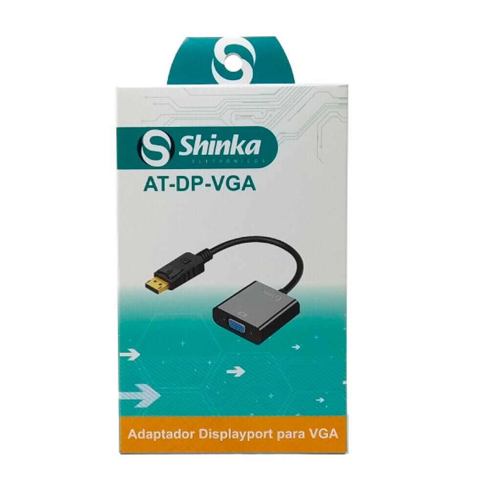 15304480148-atdpvga1.jpg Adaptador DisplayPort para VGA AT-DP-VGA Shinka (Novo) - Imagem 2