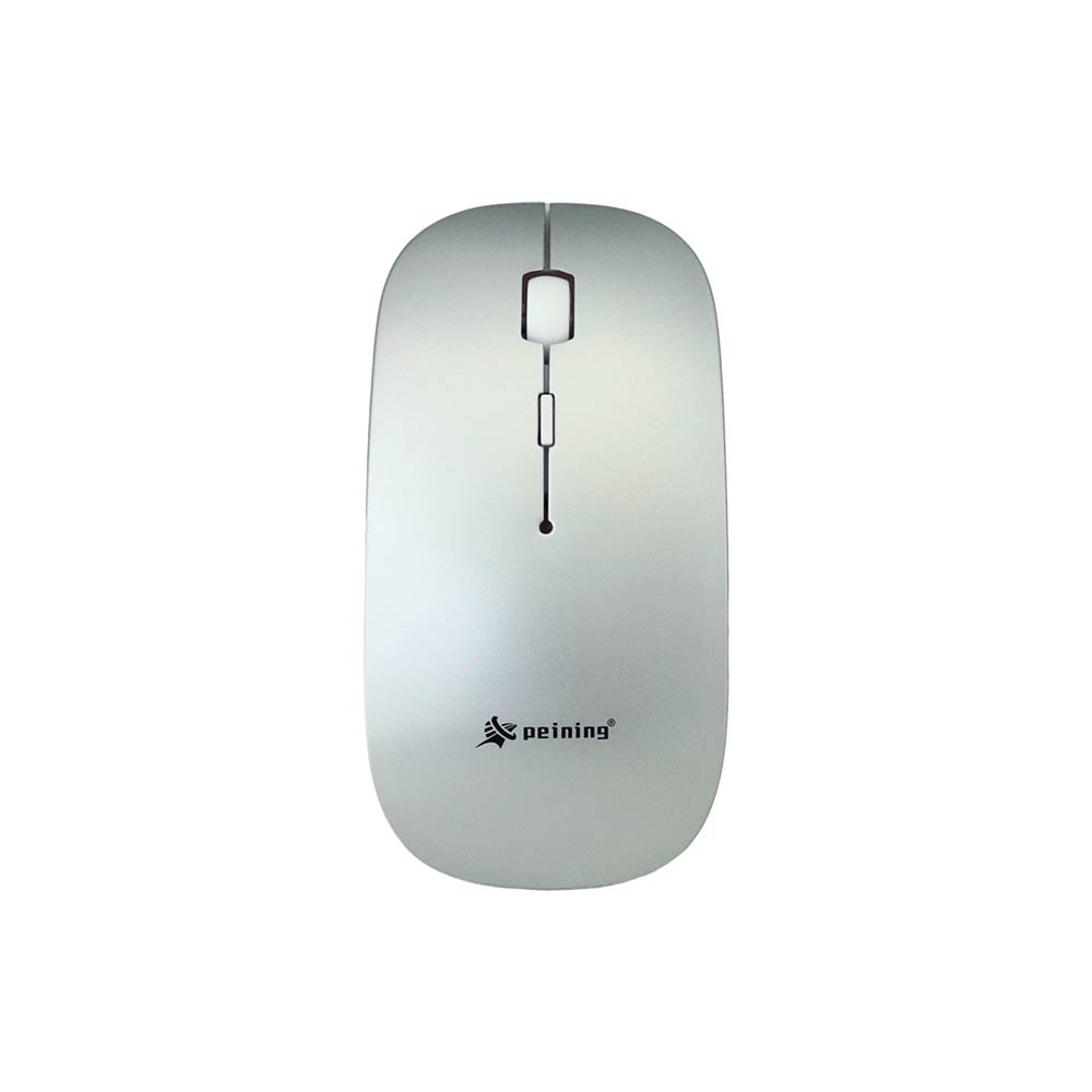 15339235758-3001m-5.jpg Combo Teclado e Mouse Sem Fio Ultra-Slim Peining FR-3001M – Padrão ABNT2, Apoio Ergonômico, Mouse Ambidestro, Cor Prata - Imagem 3
